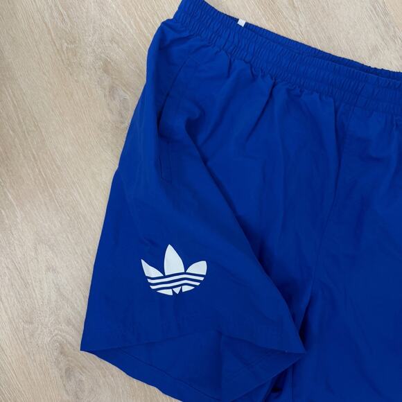 Men’s Adidas Ori Trefoil Swim Board Shorts Blue Size 2XL - Picture 3 of 6